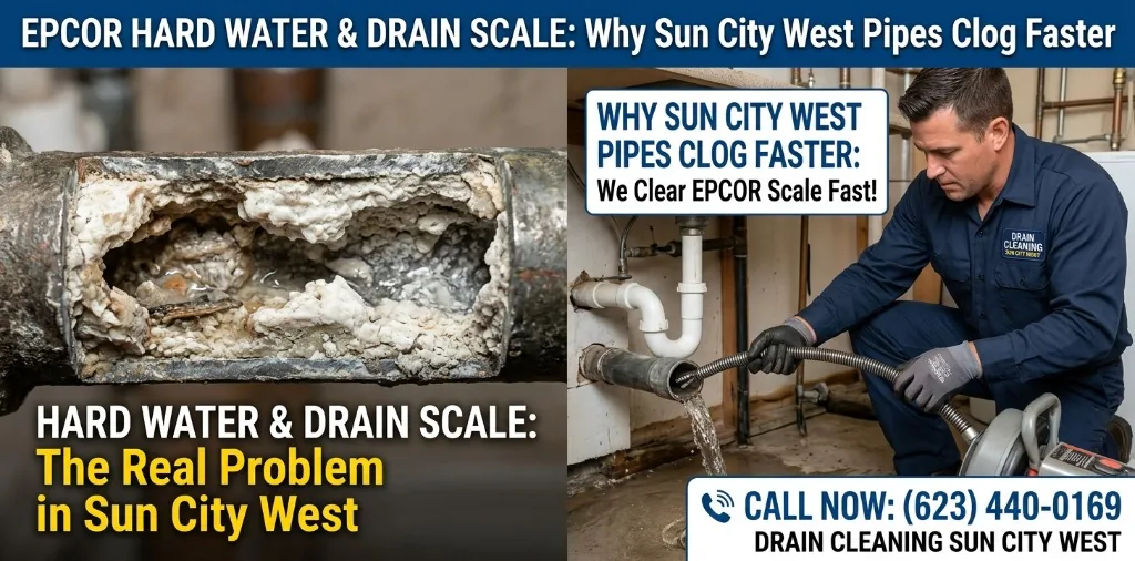 EPCOR Hard Water & Drain Scale: Why Sun City West Pipes Clog Faster