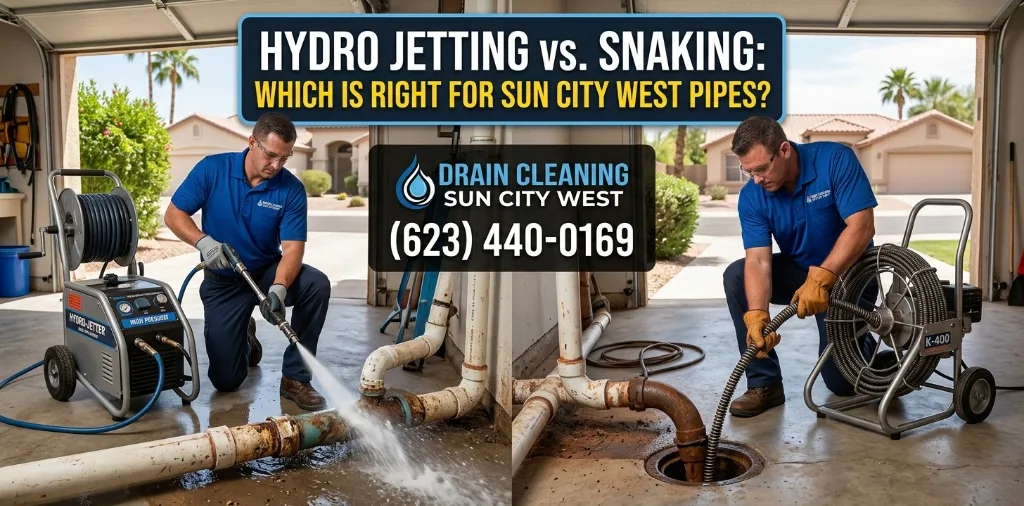 Hydro Jetting vs. Snaking: Which Is Right for Sun City West Pipes?
