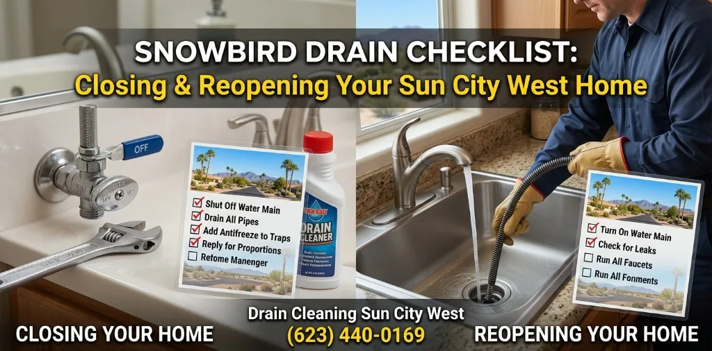 Snowbird Drain Checklist: Closing & Reopening Your Sun City West Home